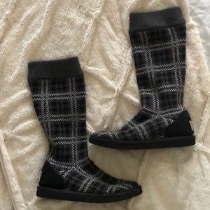 UGG jester plaid knit boots